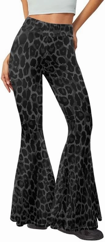 Irisjudy Tiger Print Bootleg Yoga Pants for Women Y2K Workout Sweatpants Casual Bell Bottom Trousers Flare Leggings for Women