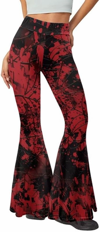 Irisjudy Tiger Print Bootleg Yoga Pants for Women Y2K Workout Sweatpants Casual Bell Bottom Trousers Flare Leggings for Women