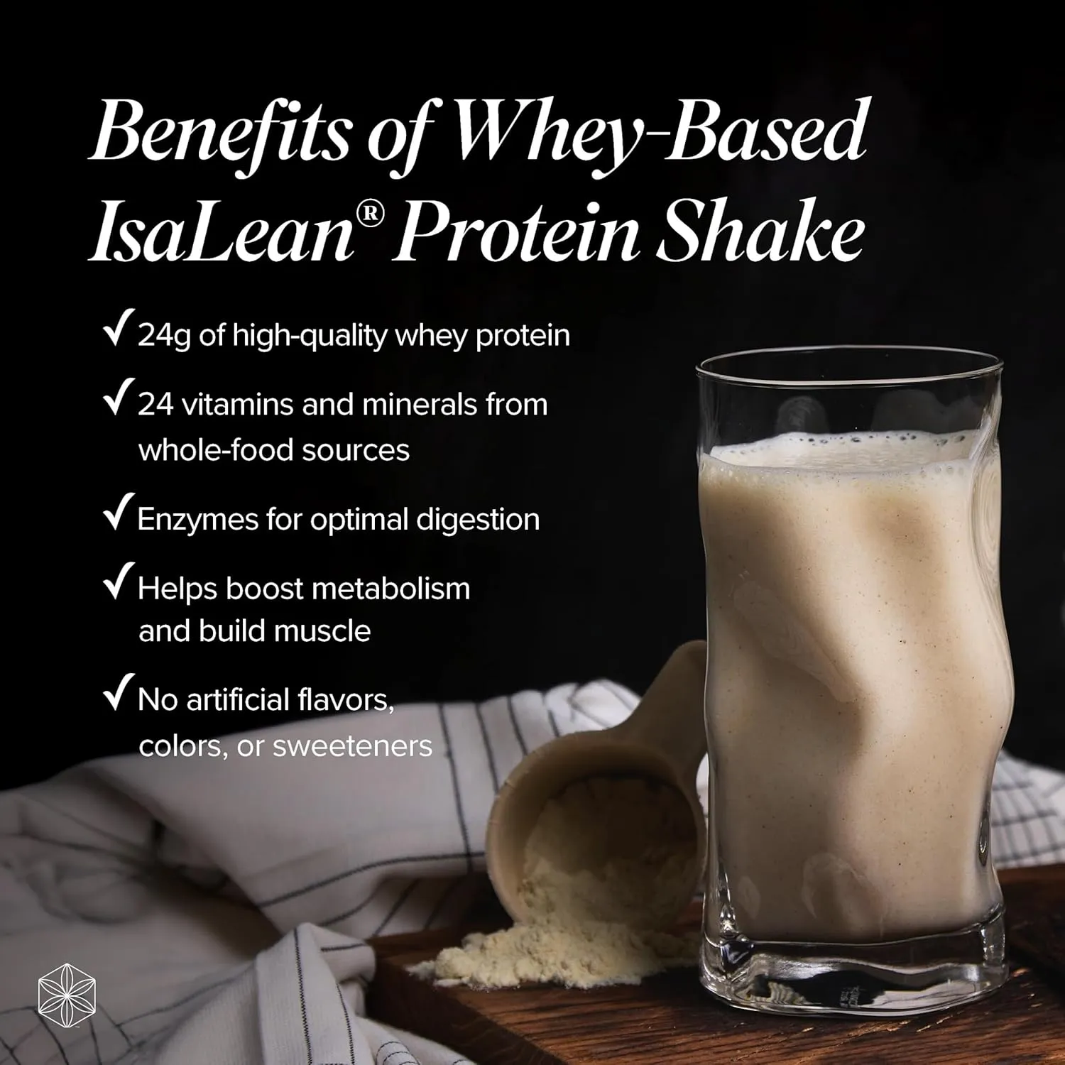 IsaLean Protein Shake - Complete Superfood Meal Replacement for Maintaining Healthy Weight and Lean Muscle Growth with 24 Vitamins and Minerals - 27.2 oz - 14 Meal Canister (Creamy French Vanilla) - Canister