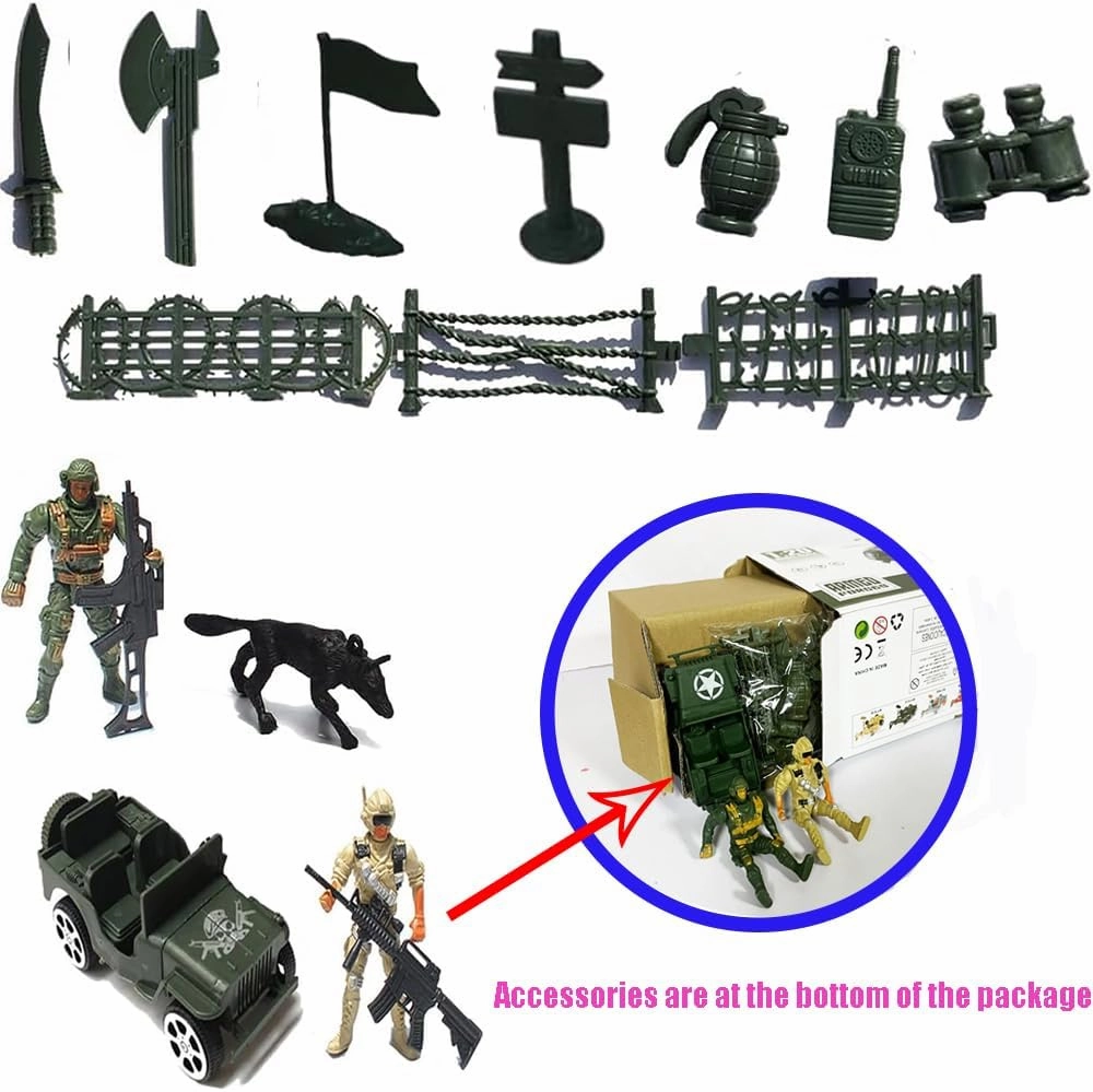 IYEAM Military Helicopter Set with Light and Sound Sirens, Army Toys for Boys, Rescue Vehicles for Kids Aged 3 and Up