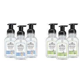 J.R. Watkins Foaming Hand Soap, Moisturizing Foam Hand Wash, All Natural, Alcohol-Free, Cruelty-Free, USA Made, Ocean Breeze and Neroli & Thyme Scents, 9 fl oz, 3 Pack Bundle