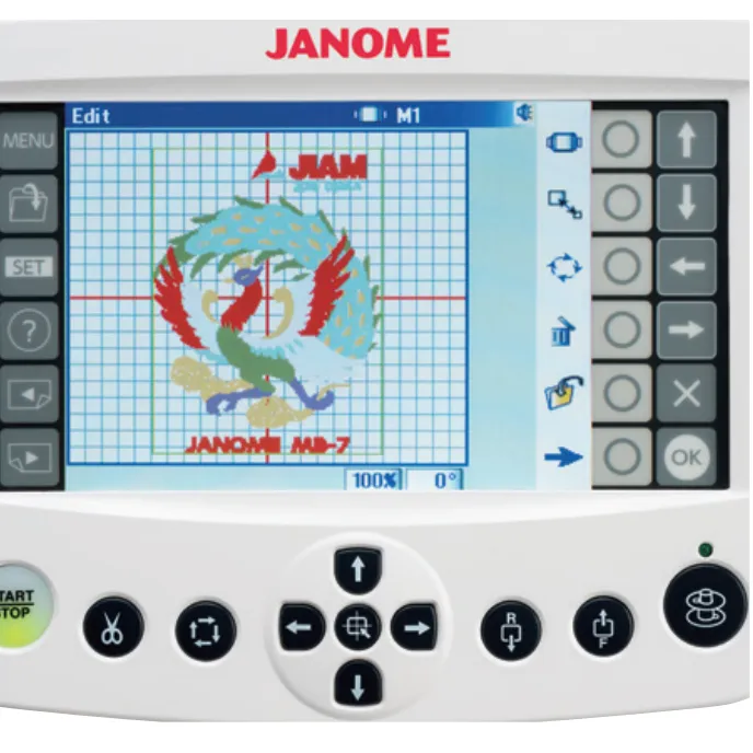 Janome MB-7 Seven Needle Embroidery Machine with FREE Bundle
