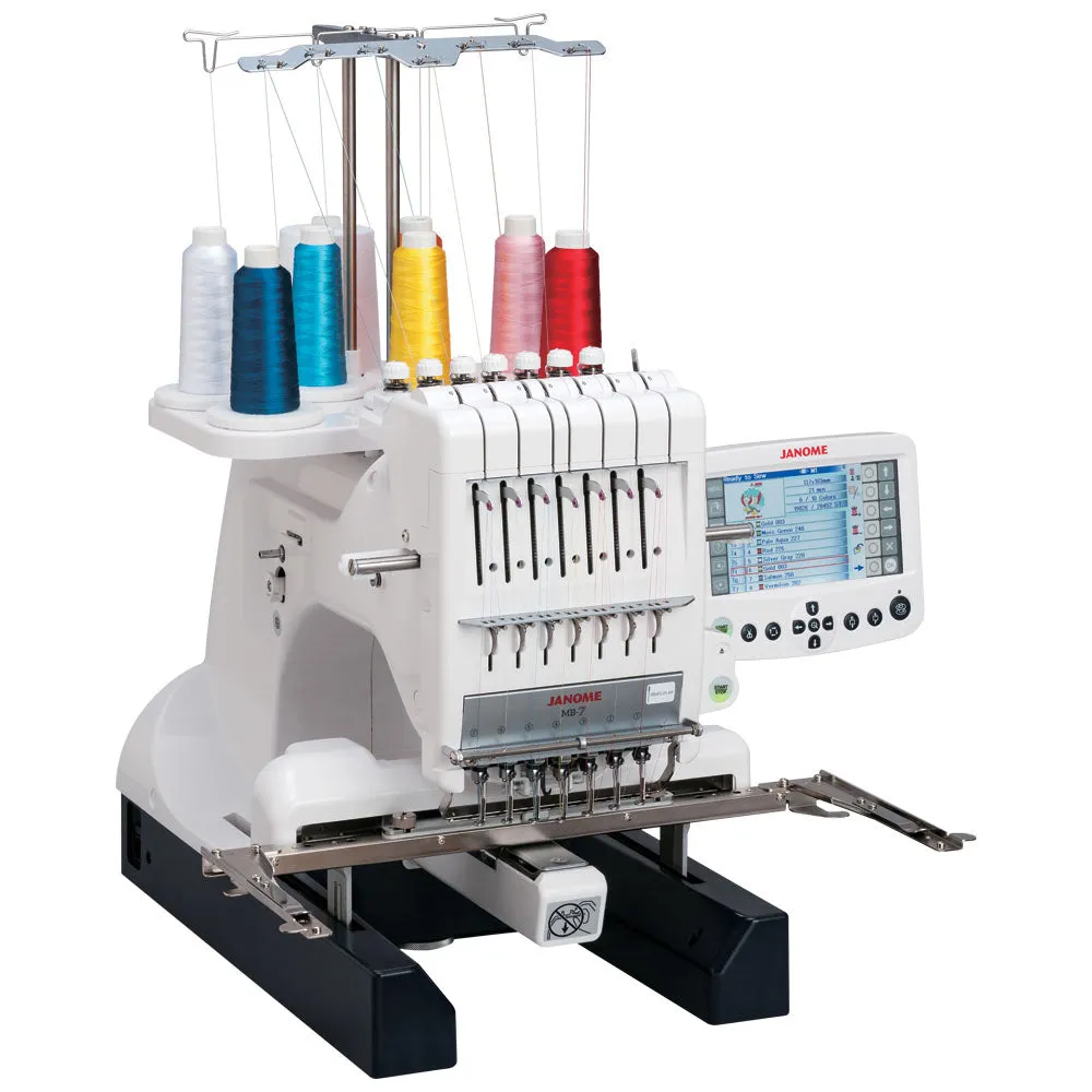 Janome MB-7 Seven Needle Embroidery Machine with FREE Bundle