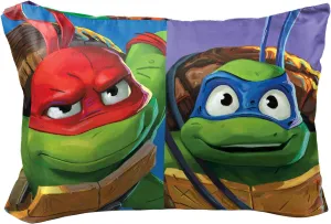 Jay Franco Nickelodeon Teenage Mutant Ninja Turtles Good Fight 1 Pack Reversible Pillowcase - Double Sided Pillow Cover, Kids Super Soft Bedding