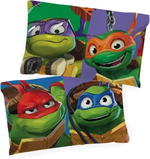 Jay Franco Nickelodeon Teenage Mutant Ninja Turtles Good Fight 2 Pack Reversible Pillowcases - Double Sided Pillow Covers, Kids Super Soft Bedding