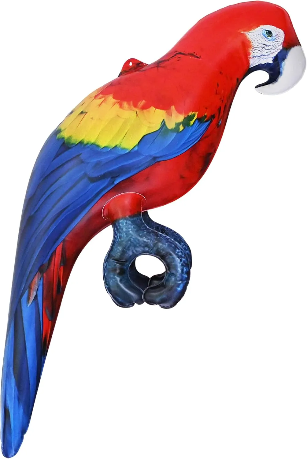Jet Creations 24" Tall Inflatable Parrot Scarlet Macaw Yellow Red Blue Lifelike Animal Bird Figure, Pet Decor Play Theme Party Mardi Gras Pool Birthday VBS Photo Prop, Gift for Boys Girls Kids, 1pc