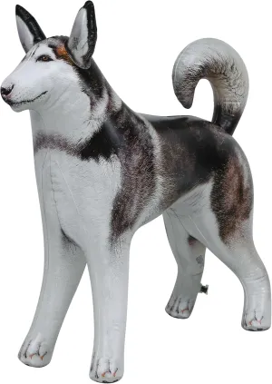 Jet Creations 30" Tall Inflatable Husky Dog Black White Lifelike Blow-Up Animal Figure, Puppy Pet Decor Play Farm Theme Party Pool Birthday VBS Photo Prop, Sport Mascot, Gift for Boys Girls Kids 1pc