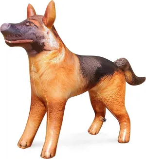 Jet Creations 43 L/30 H in INCH Inflatable German Shepherd K9 Dog, Lifelike Black Tan Animal, Puppy Pet Figure, for Home Parties Event Decor, Outdoor Display, VBS Photo Prop, Gift for Boys Girls Kids