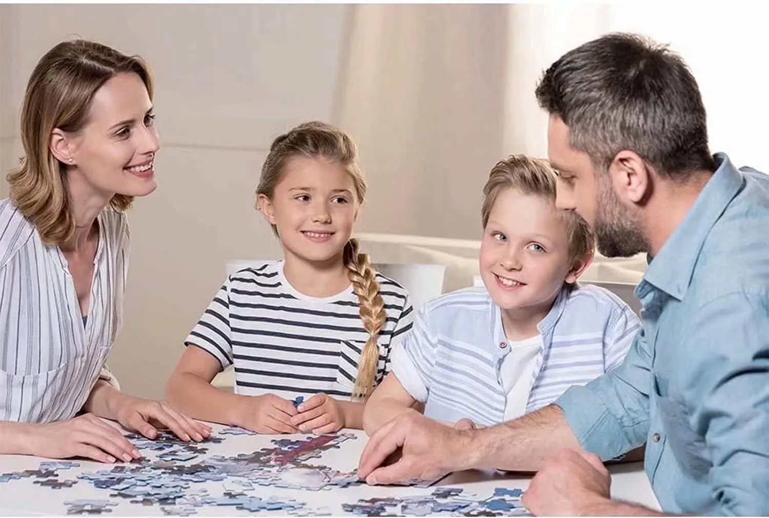 Jigsaw Puzzles 1000 Pieces for Adults - English Springer Spaniel Beach Club Wooden Puzzles for Adults and Family Home Decoration Family Entertainment Leisure Fun Interactive
