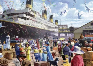 Jigsaw Puzzles for Adults 1000 Piece R.M.S. Titanic 27.56 x 19.69 Inch Puzzles for Adults Kids Educational Game Challenge Toy Puzzles 1000 Pieces for Adults