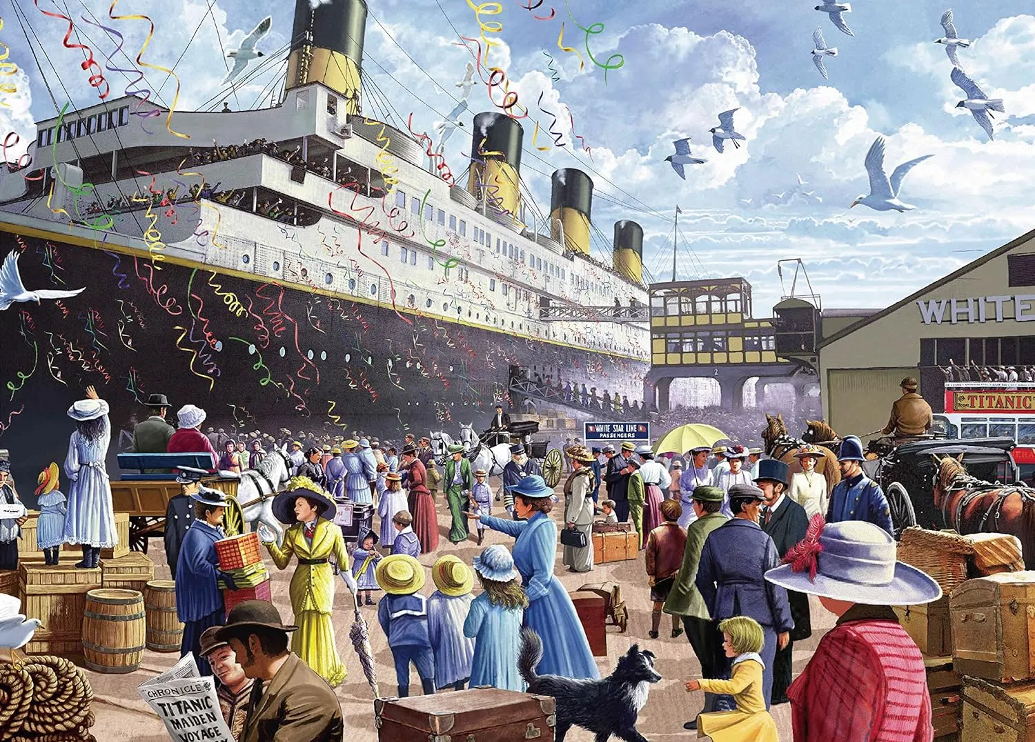 Jigsaw Puzzles for Adults 1000 Piece R.M.S. Titanic 27.56 x 19.69 Inch Puzzles for Adults Kids Educational Game Challenge Toy Puzzles 1000 Pieces for Adults