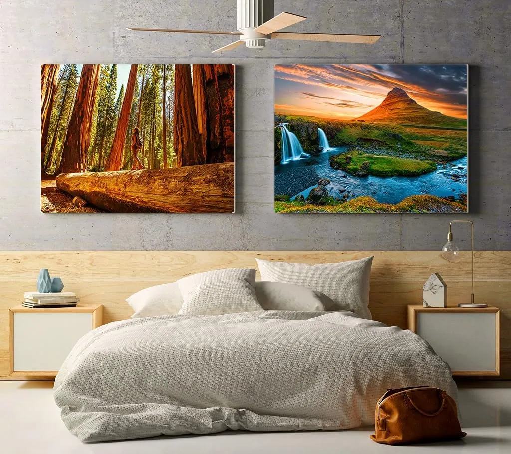 Jigsaw Puzzles for Adults, 2 Pack 1000 Pieces, Nature Landscape Mountain Scene National Park Challenging Puzzle Perfect for Family Activity Game Nights Gifts(Sequoia National Park & Kirkjufell)