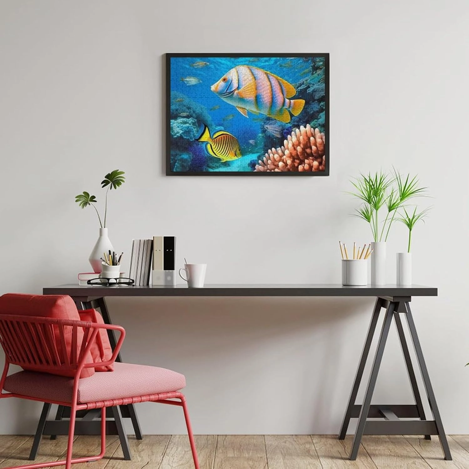 Jigsaw Puzzle 500 PCS Tropical Sea Fish Difficult Puzzle Personalized Wooden Jigsaw Puzzles Game for Most People
