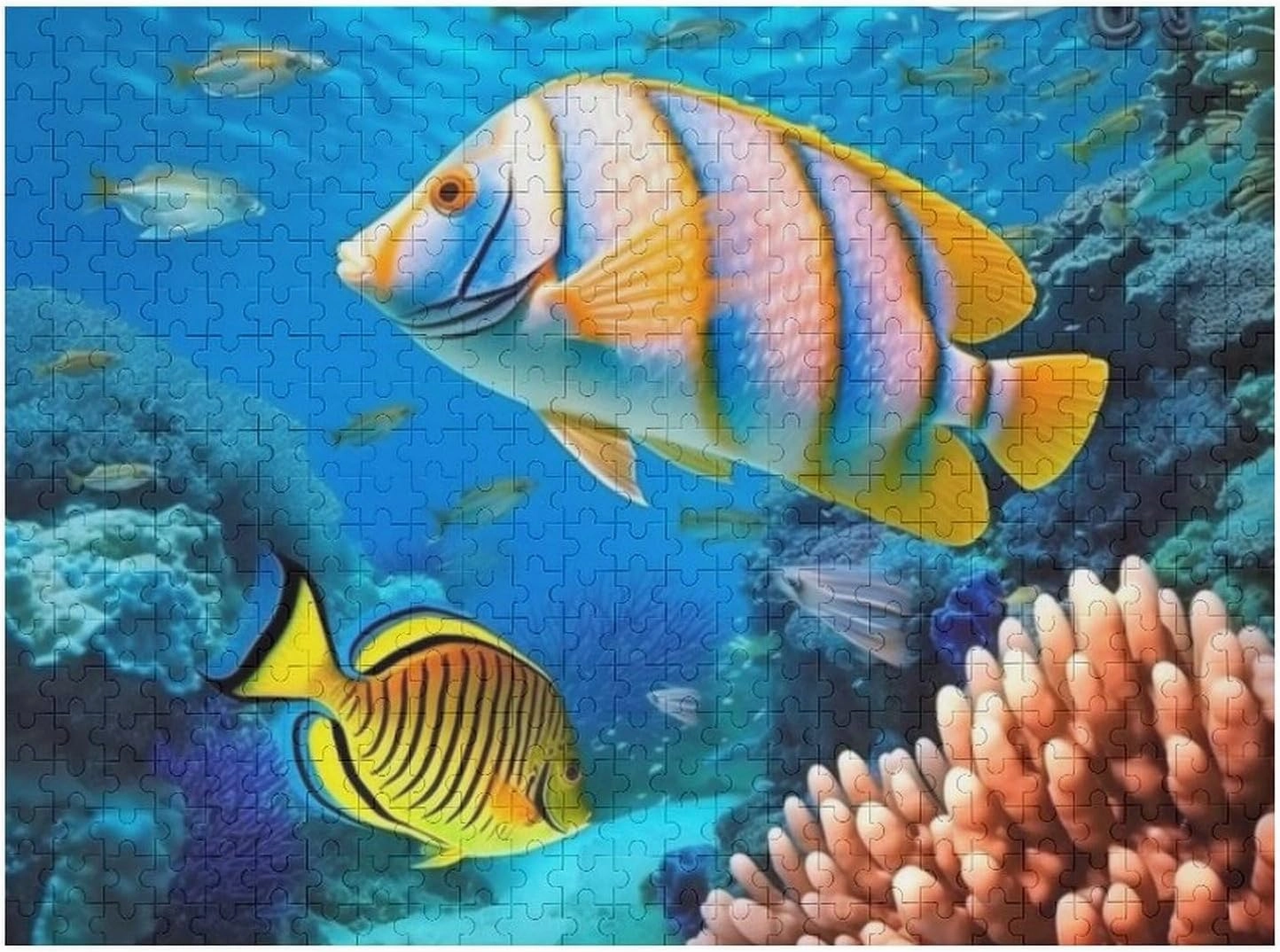 Jigsaw Puzzle 500 PCS Tropical Sea Fish Difficult Puzzle Personalized Wooden Jigsaw Puzzles Game for Most People