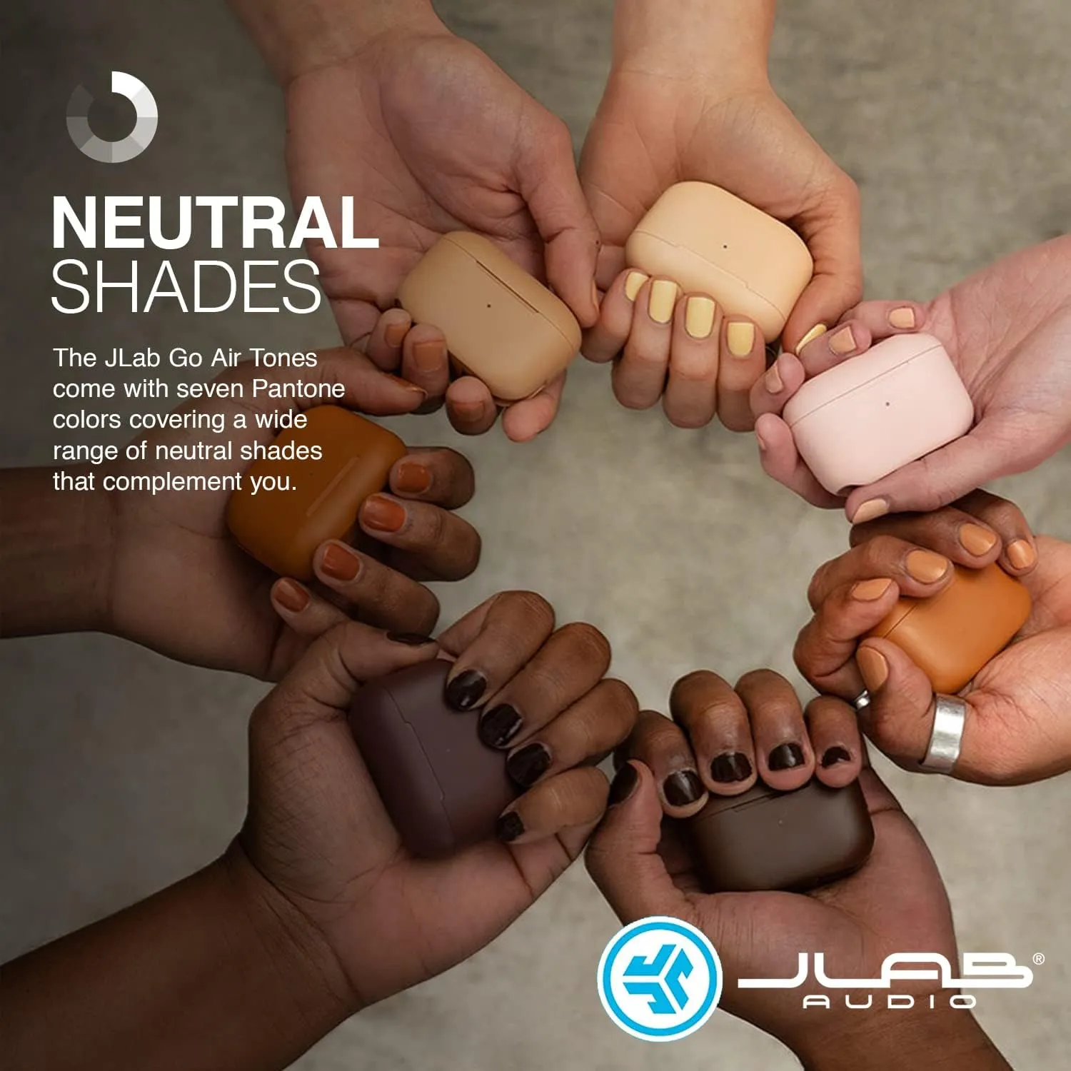 JLab Go Air Tones True Wireless Earbuds Designed with Auto On and Connect, Touch Controls, 32  Hours Bluetooth Playtime, EQ3 Sound, and Dual Connect, Natural Earthtone Color (4975 C)