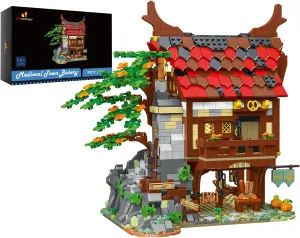 JMBricklayer Medieval Town Bakery Building Set 30111, Adults Modular Buildings House Kit, Creative Street View Blocks Model Toy, Collection Display Office Room Decor, for Teens Adults