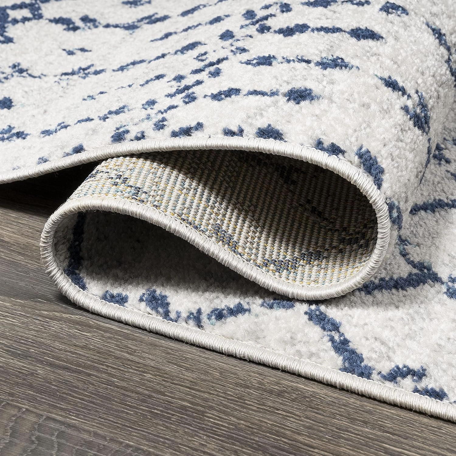 JONATHAN Y MOH101F-28 Moroccan Hype Boho Vintage Diamond Indoor Runner Rug Bohemian Easy-Cleaning Bedroom Kitchen Living Room Non Shedding, 2 X 8, Cream/Navy