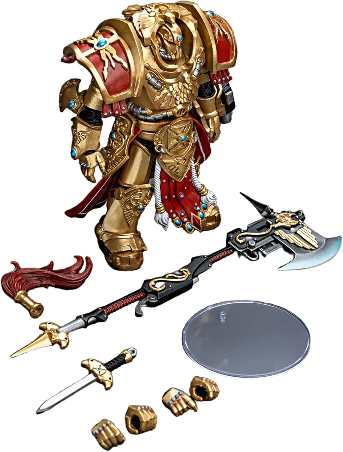 JOYTOY Warhammer 40K 1/18 Action Figures Adeptus Custodes Allarus Custodian with Castellan Axe Collectible Model