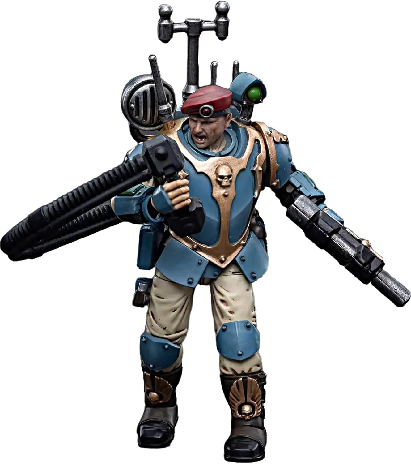 JOYTOY Warhammer 40K 1/18 Action Figures Astra Militarum Tempestus Scions Command Squad 55th Kappic Eagles Vox Operator Collectible Model Birthday Gifts