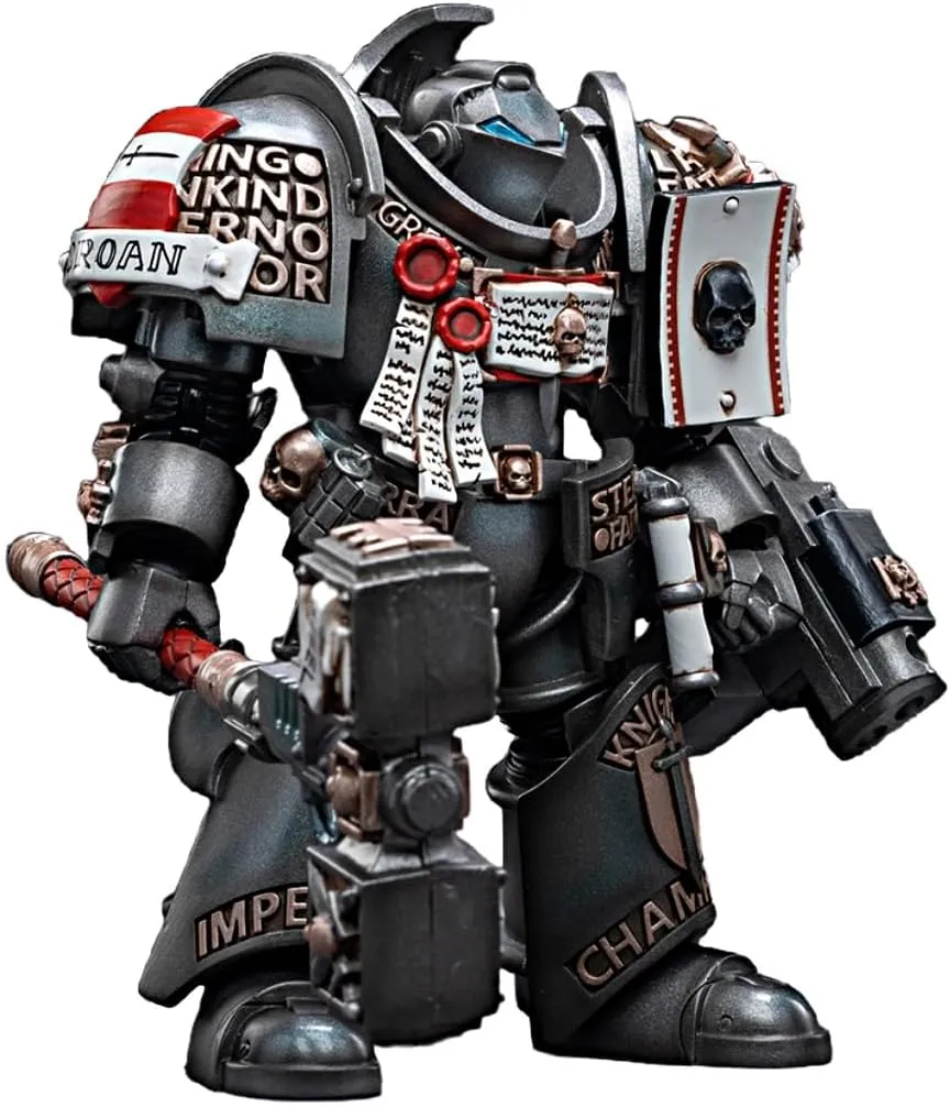 JOYTOY Warhammer 40K 1/18 Action Figures Grey Knights Terminator Caddon Vibova Collectible Model 5.2Inch