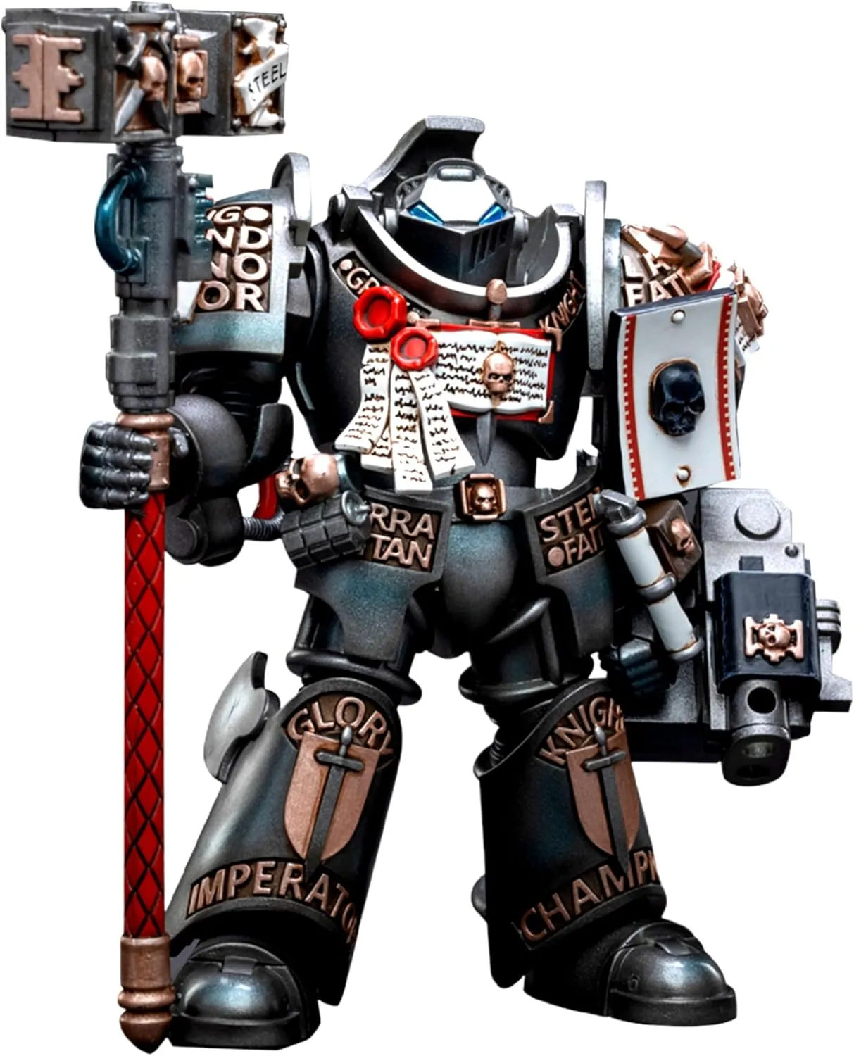 JOYTOY Warhammer 40K 1/18 Action Figures Grey Knights Terminator Caddon Vibova Collectible Model 5.2Inch