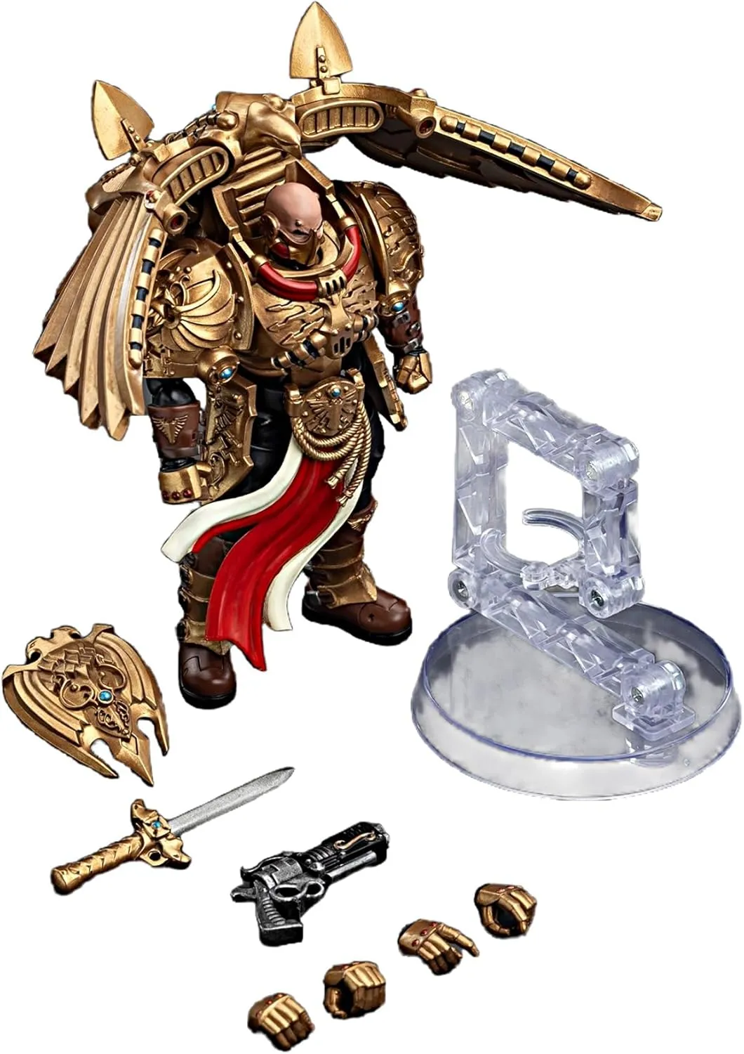 JOYTOY Warhammer 40K 1/18 Action Figures Legio Custodes Custodian Venatari Squad 3PCS Collectible Model 4.8 Inch Action Figure with Articulated Joints