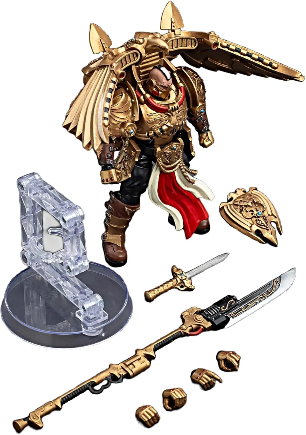 JOYTOY Warhammer 40K 1/18 Action Figures Legio Custodes Custodian Venatari Squad 3PCS Collectible Model 4.8 Inch Action Figure with Articulated Joints