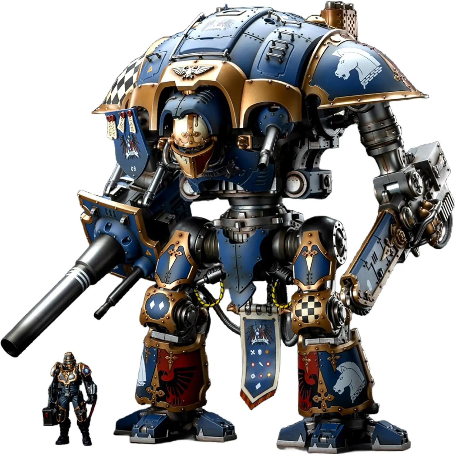 JOYTOY Warhammer 40K 1/18 Action Figures lmperial Knights House Terryn Knight Paladin Collectible Model 21.1Inch Partial pre-Sale Amount Available Around Jun.