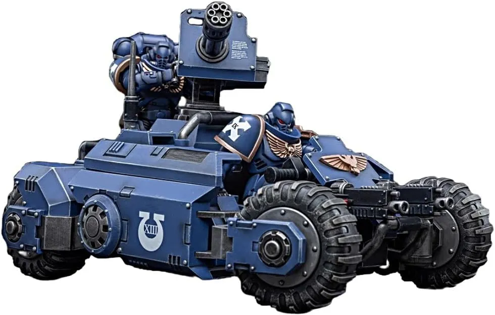 JOYTOY Warhammer 40K 1/18 Action Figures Ultramarines Primaris Invader ATV and 2PCSUltramarines Collectible Model