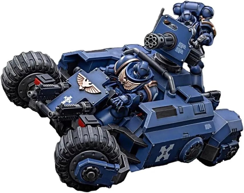 JOYTOY Warhammer 40K 1/18 Action Figures Ultramarines Primaris Invader ATV and 2PCSUltramarines Collectible Model