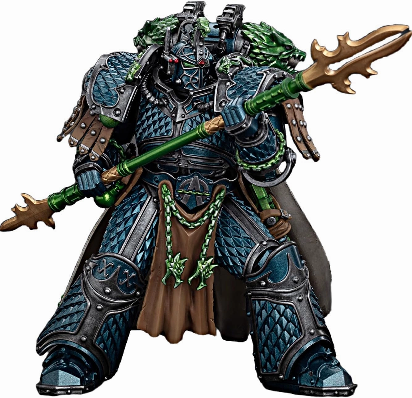 JOYTOY Warhammer 40K 1/18 Action Figures Alpha Legion Alpharius, Primarch of The XXth Legion Collectible Model 7.4Inches