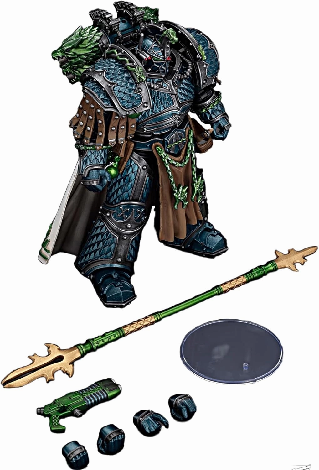 JOYTOY Warhammer 40K 1/18 Action Figures Alpha Legion Alpharius, Primarch of The XXth Legion Collectible Model 7.4Inches