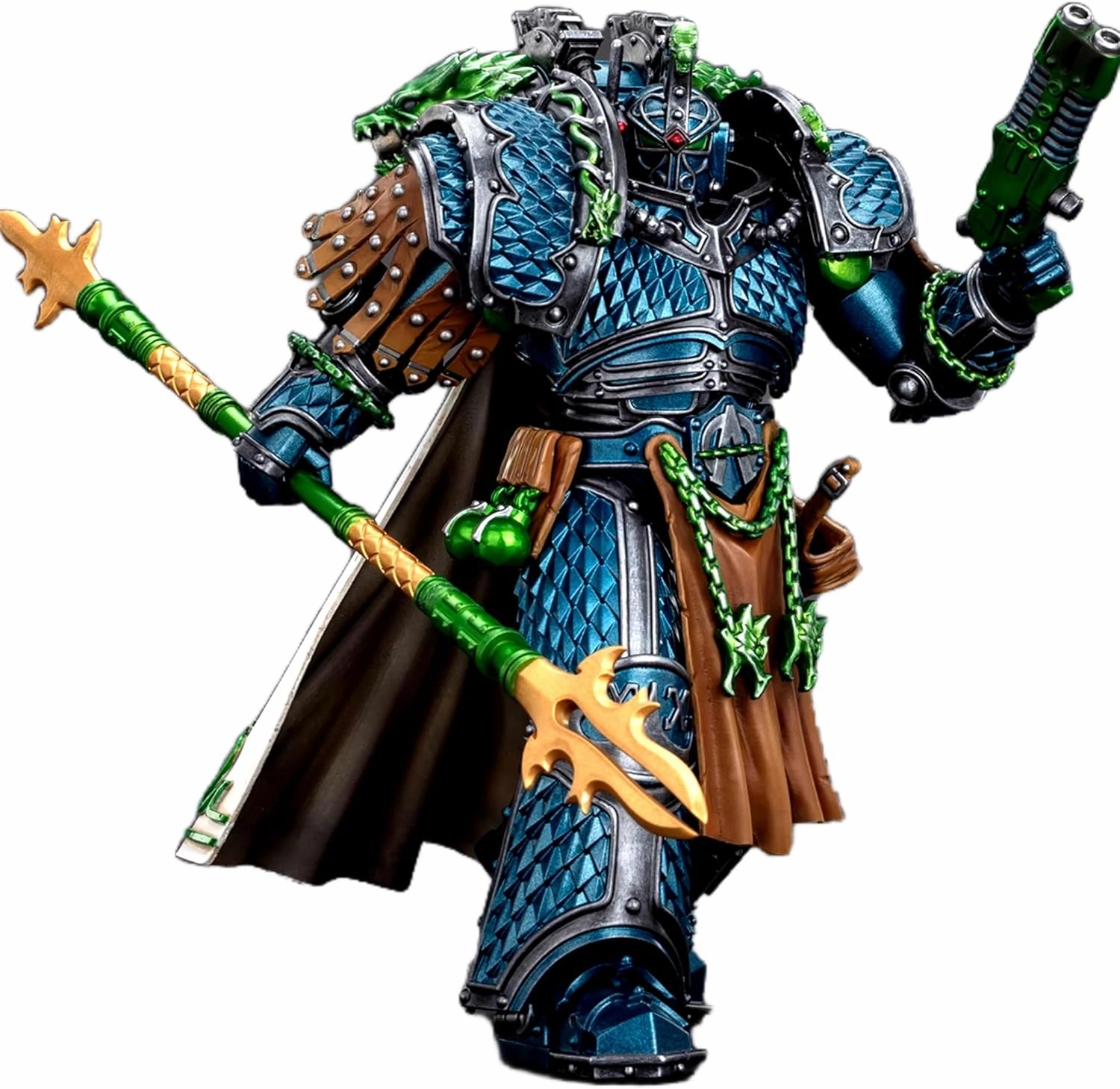 JOYTOY Warhammer 40K 1/18 Action Figures Alpha Legion Alpharius, Primarch of The XXth Legion Collectible Model 7.4Inches
