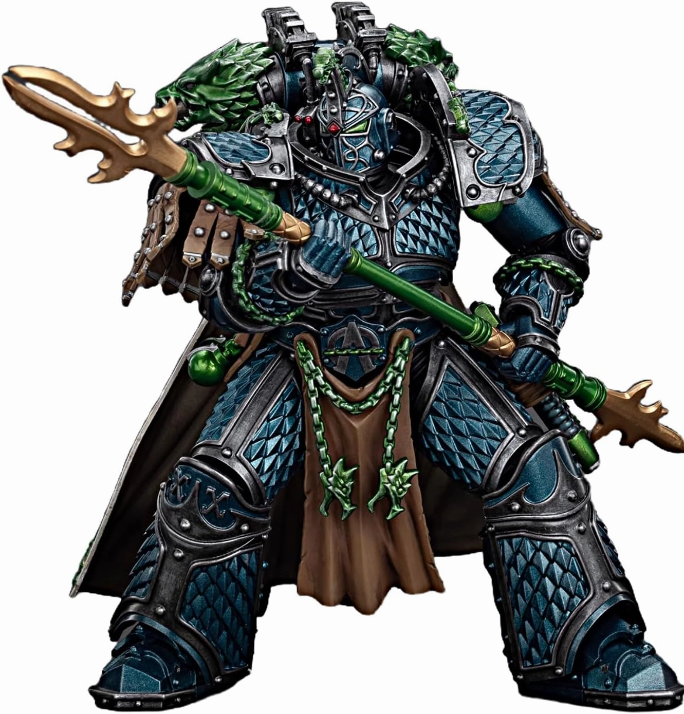 JOYTOY Warhammer 40K 1/18 Action Figures Alpha Legion Alpharius, Primarch of The XXth Legion Collectible Model 7.4Inches