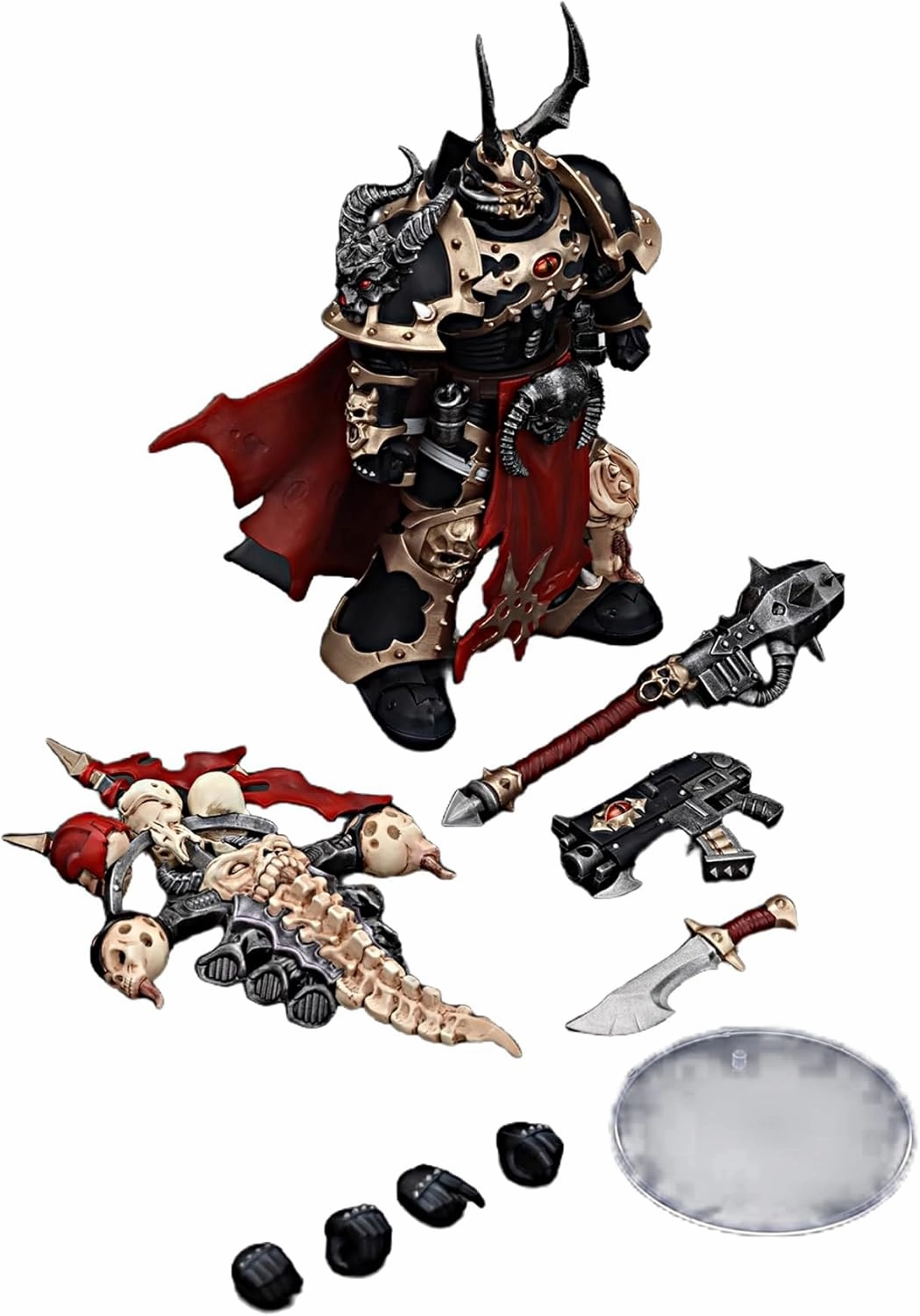 JOYTOY Warhammer 40K 1/18 Action Figures Chaos Space Marines Black Legion Chosen 5PCS Collectible Model 4.9Inches