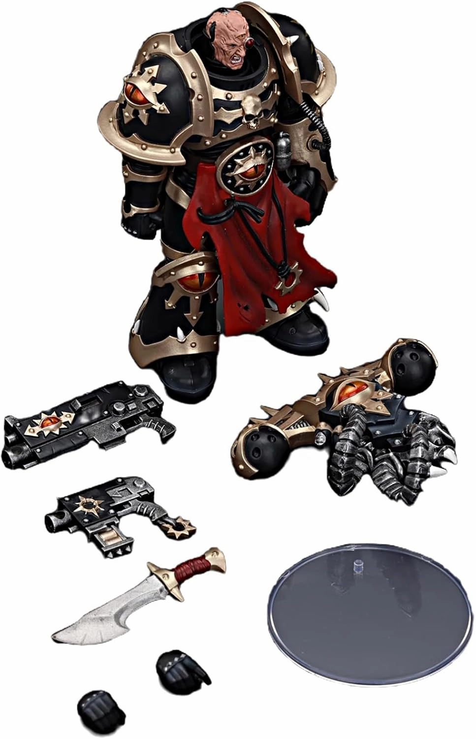 JOYTOY Warhammer 40K 1/18 Action Figures Chaos Space Marines Black Legion Chosen 5PCS Collectible Model 4.9Inches