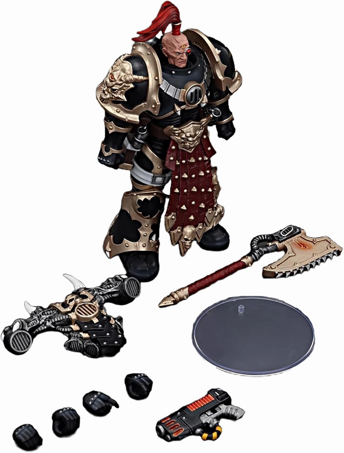 JOYTOY Warhammer 40K 1/18 Action Figures Chaos Space Marines Black Legion Chosen 5PCS Collectible Model 4.9Inches