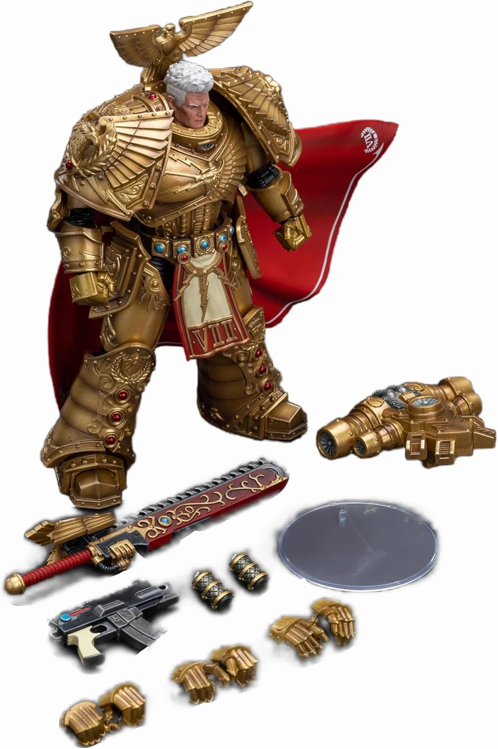 JOYTOY Warhammer 40K 1/18 Action Figures Imperial Fists Rogal Dorn, Primarch of The Vllth Legion Chainsword 7Inch Collectible Model