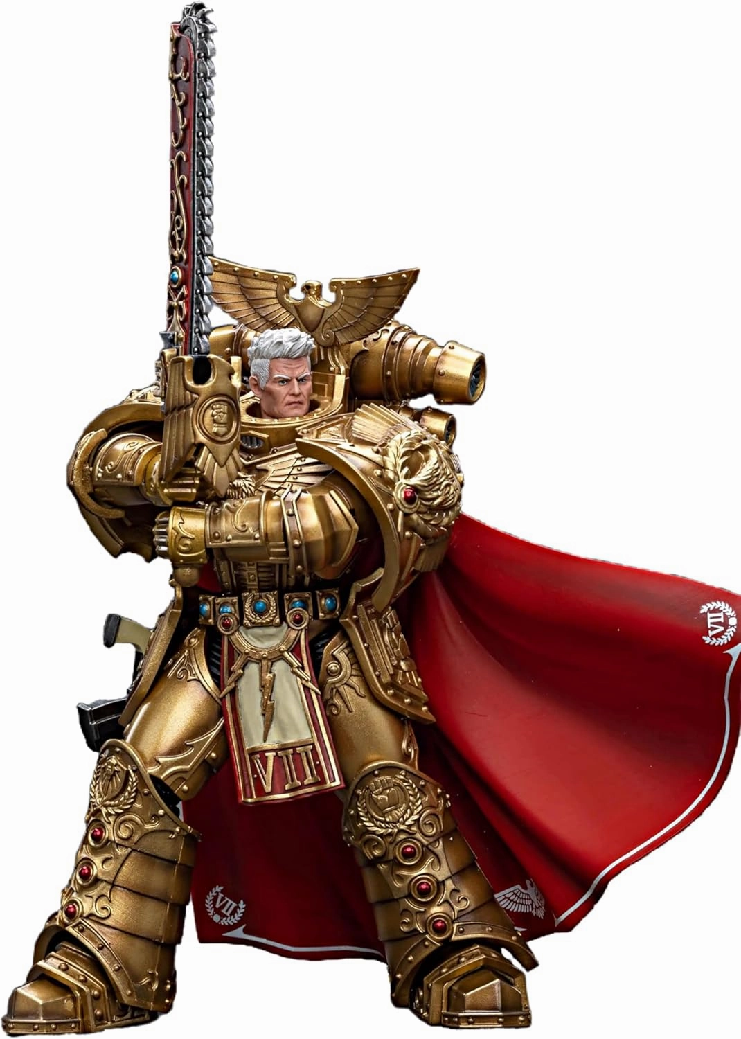 JOYTOY Warhammer 40K 1/18 Action Figures Imperial Fists Rogal Dorn, Primarch of The Vllth Legion Chainsword 7Inch Collectible Model