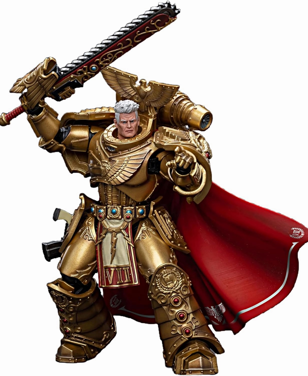 JOYTOY Warhammer 40K 1/18 Action Figures Imperial Fists Rogal Dorn, Primarch of The Vllth Legion Chainsword 7Inch Collectible Model