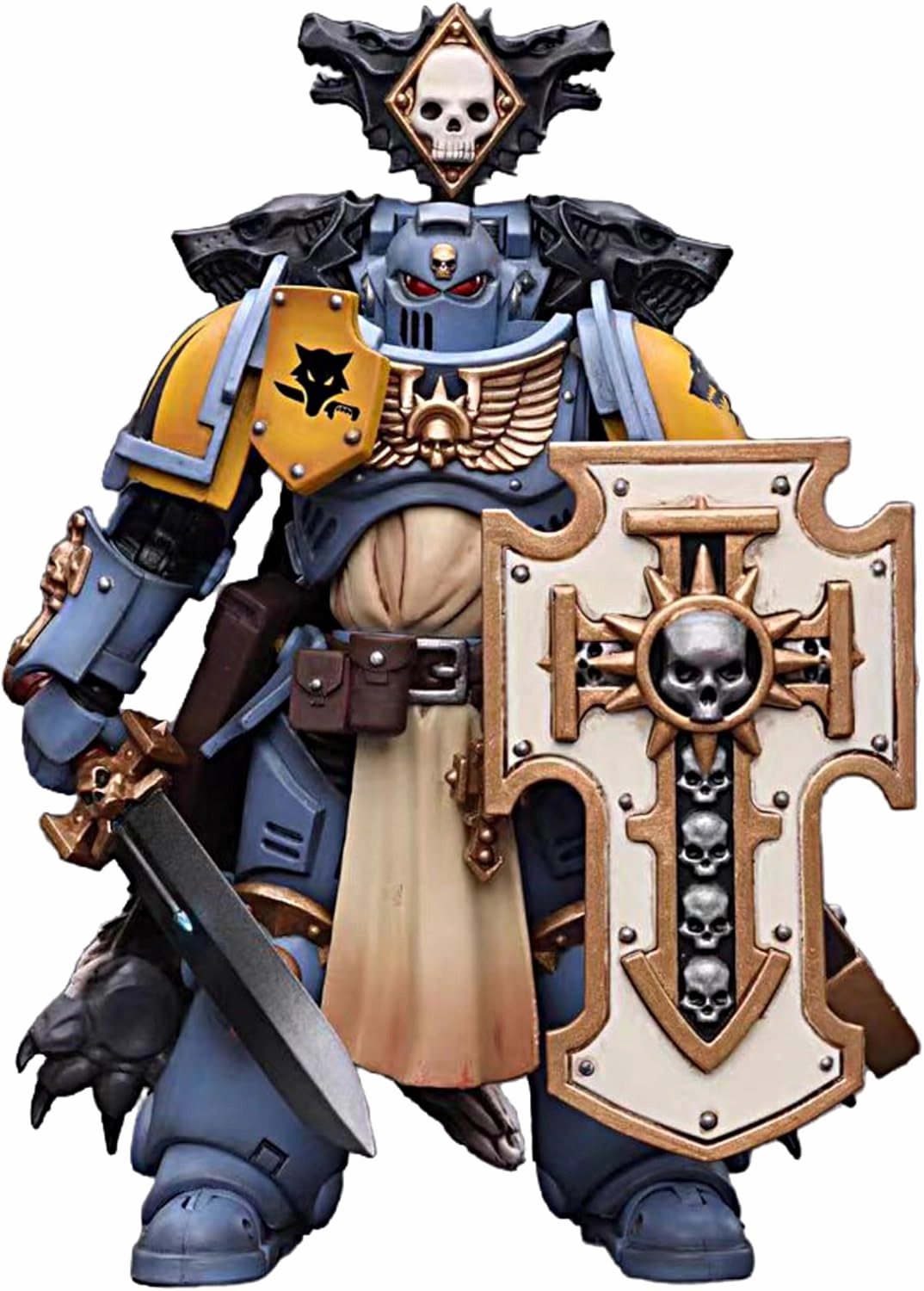 JOYTOY Warhammer 40K 1/18 Action Figures Primaris Space Marines Space Wolve Bladeguard Veteran Collectible Model