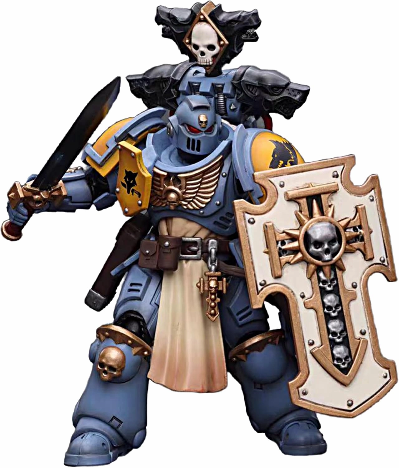 JOYTOY Warhammer 40K 1/18 Action Figures Primaris Space Marines Space Wolve Bladeguard Veteran Collectible Model