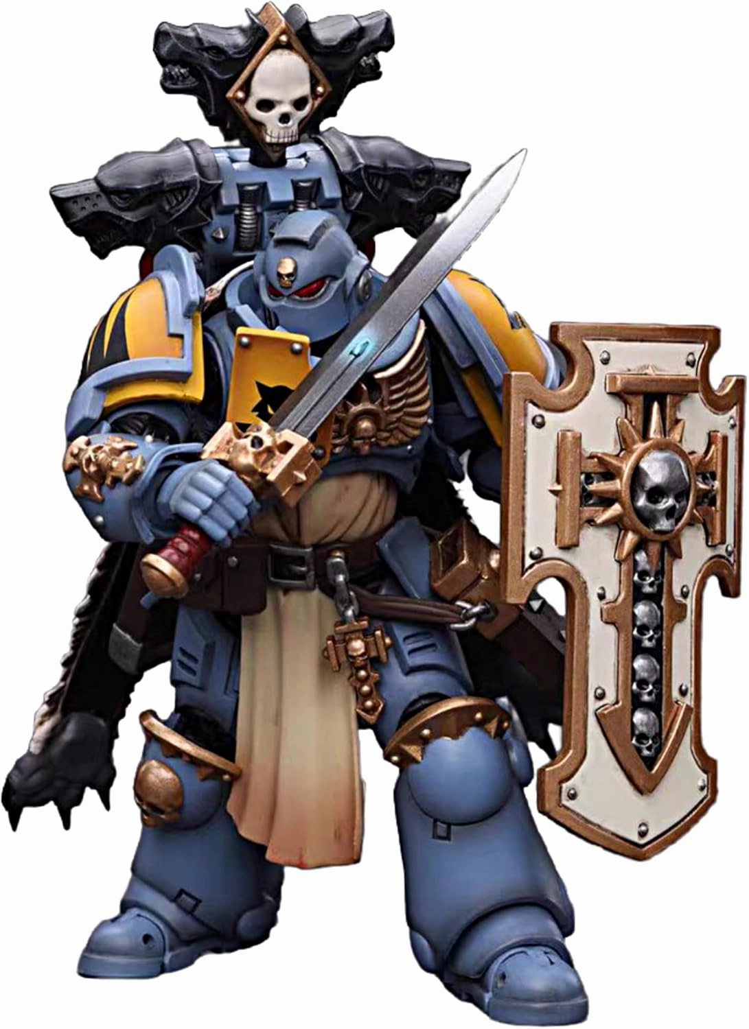 JOYTOY Warhammer 40K 1/18 Action Figures Primaris Space Marines Space Wolve Bladeguard Veteran Collectible Model