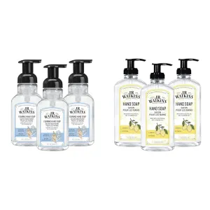 J.R. Watkins Foaming Hand Soap with Pump Dispenser, Moisturizing Foam Hand Wash & Liquid Hand Soap With Dispenser, Moisturizing Hand Soap, Alcohol-Free Hand Wash, Cruelty-Free