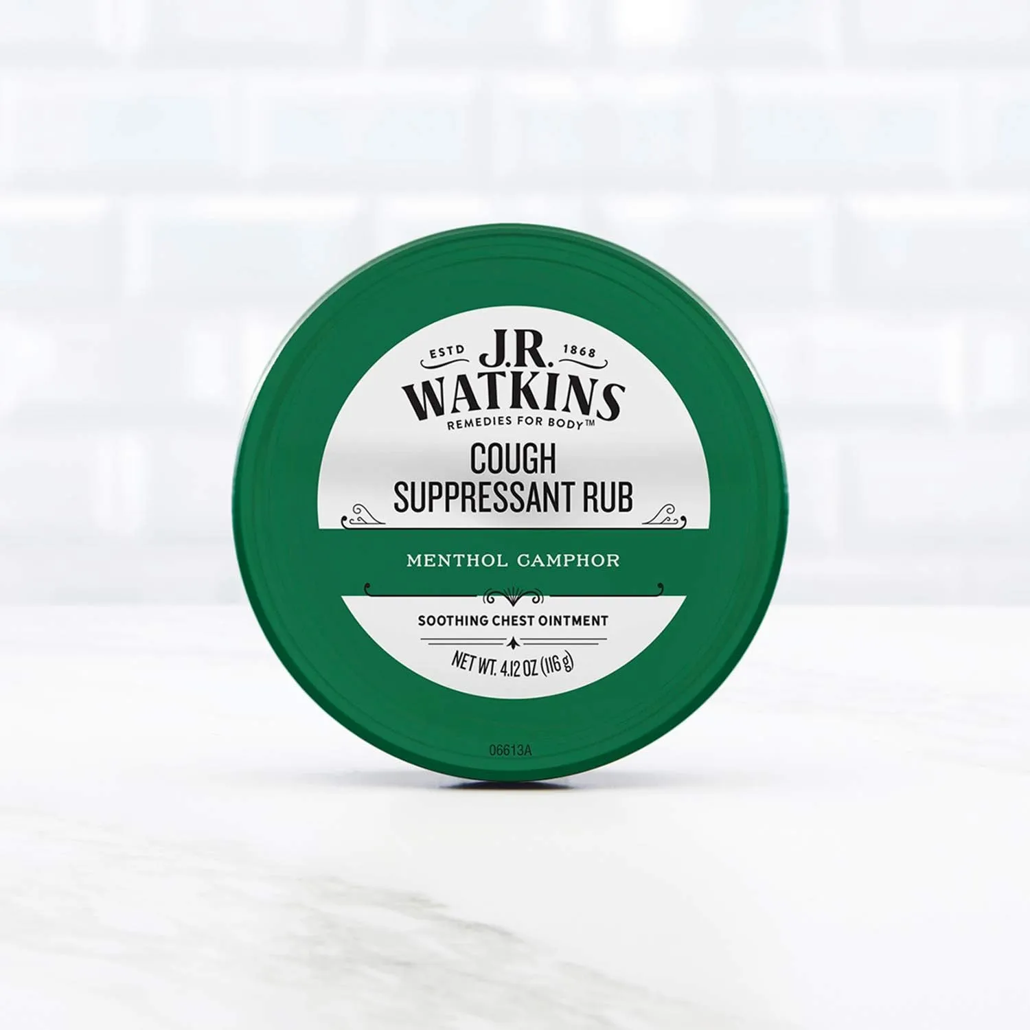 J.R. Watkins Menthol Camphor Cough Suppressant – Vapor Rub Relieves Congestion – Medicated Vapors for Soothing Relief – Topical Chest Rub, 4.13 oz, 6 Pack