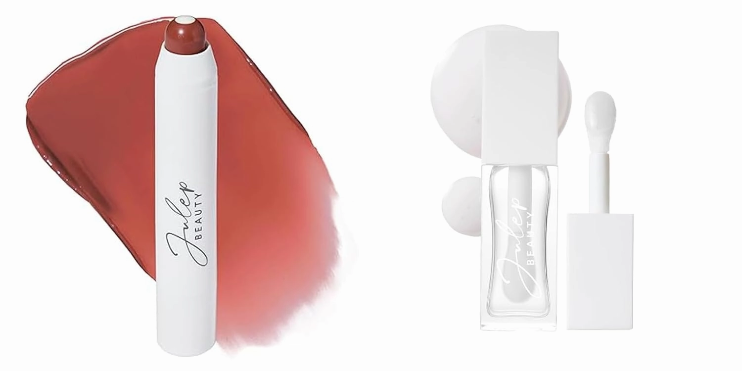 Julep So Plush Glossy Lip Oil   It’s Balm Lip Crayon Duo, Burnt Sienna | Hydrating Lip Care with Nourishing Oils & Buttery Smooth Color | Clear Glossy Shine & Long-Lasting Mauve Tint