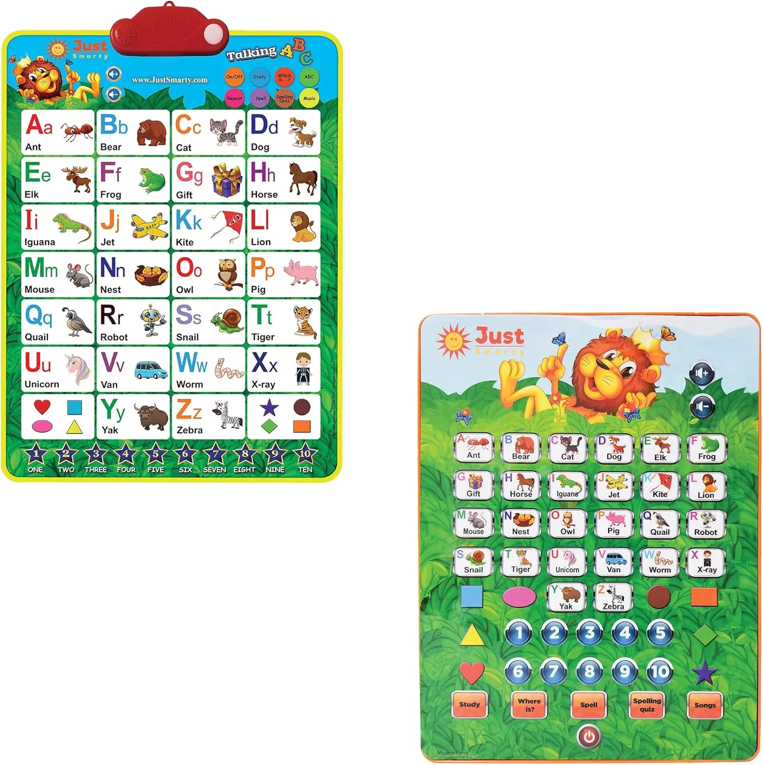 Just Smarty Interactive Alphabet and Numbers Poster Plus Abcs and 123s Learning Tablet