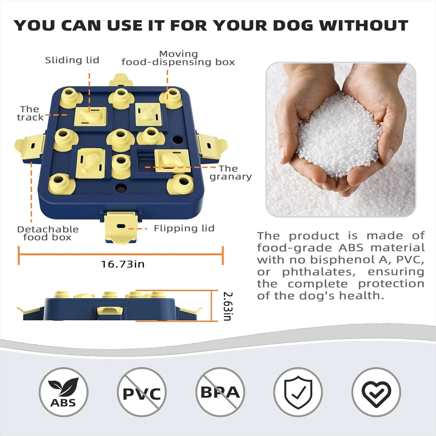 KADTC Dog Chess Puzzle Toy Brain Stimulation Mentally Stimulating Cognitive Busy Food Toys Boredom Buster Level 3 in 1 Best Treat Puzzles Puppy Interactive Mind Smart Game for Small/Medium/Large Dogs