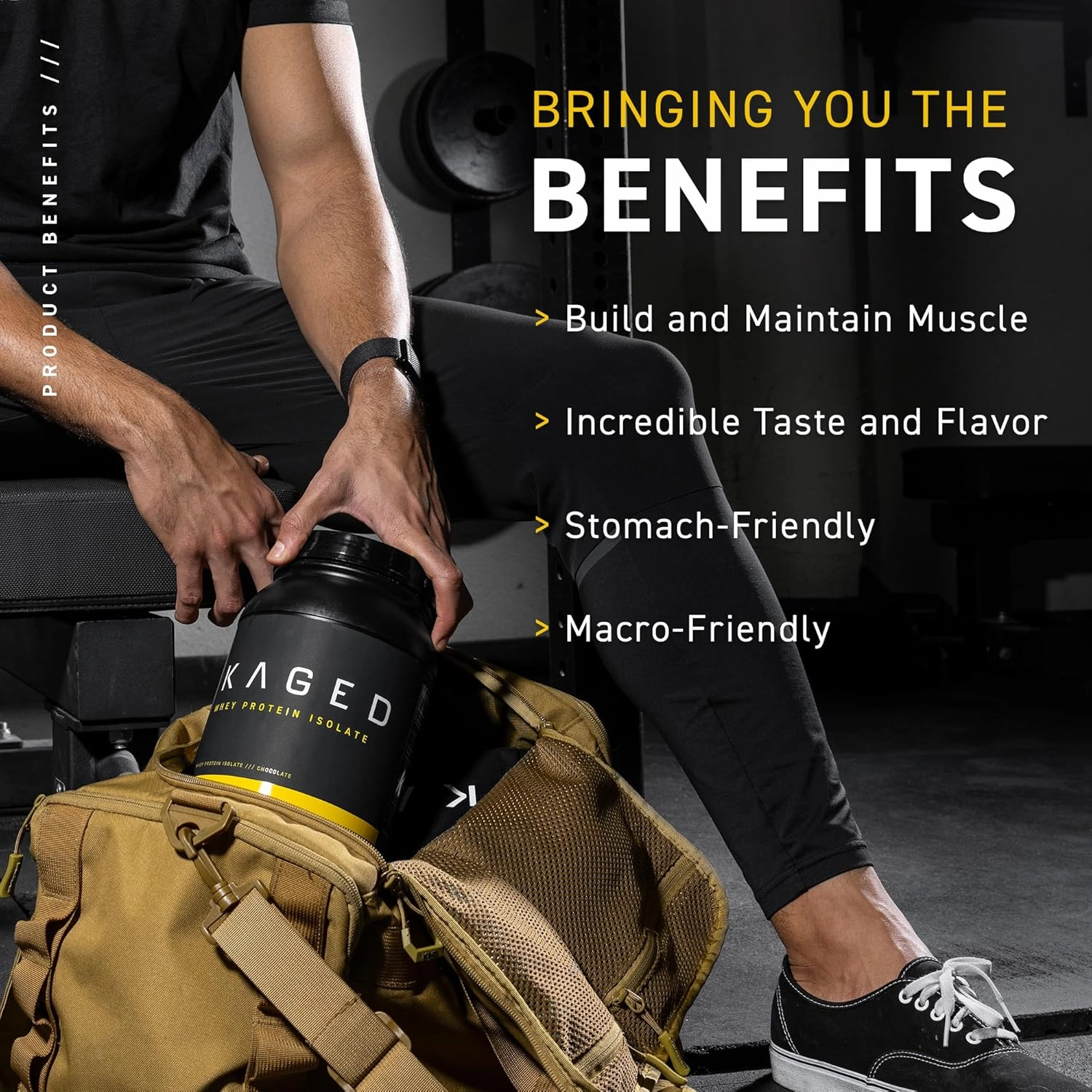 Kaged Whey Protein Isolate Powder Vanilla 100% Pure Low Lactose Whey Post Workout Recovery Drink Supports Muscle-Building 25g per Serving 41 Servings