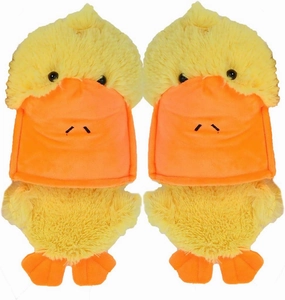 Kawaii Plush Duck Slippers Cute Novelty Warm Winter Teen Slippers Fun Adult Animal Slippers for Women Slides
